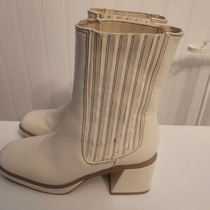 Urban Outfitters Cream Heeled Boots